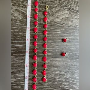 Red and gold jewelry set
